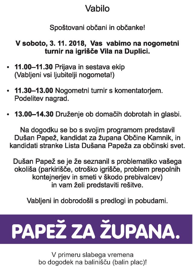 papez za zupana vabilo nogomet OK TISK besedilo